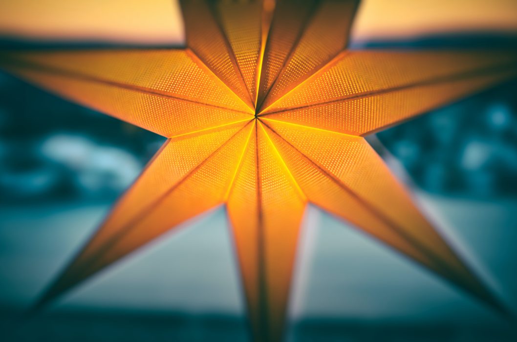 a glowing decorative star